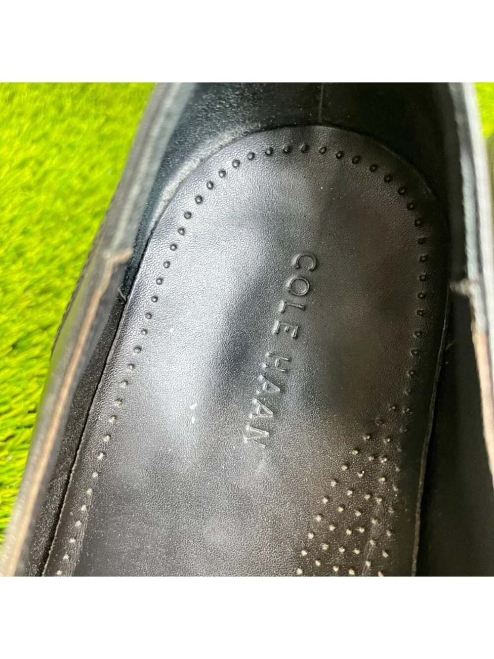 Cole Haan Benton Mens Size 14 Black Casual Leather Cap Toe Oxford Dress Shoes